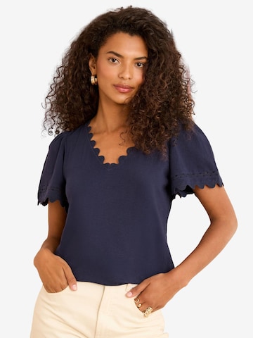 zils love & roses T-Krekls: no priekšpuses