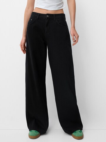 Wide leg Jeans di Bershka in nero
