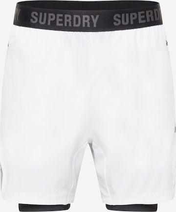 Pantaloni sportivi di Superdry in bianco: frontale
