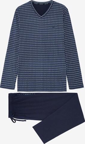 HOM Pyjama lang ' Larry ' in Blauw: voorkant