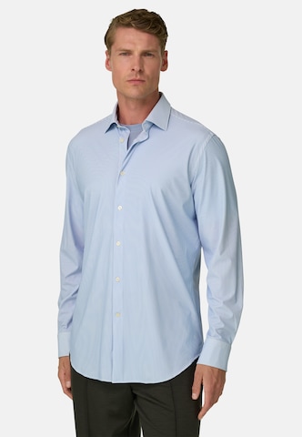 Coupe slim Chemise Boggi Milano en bleu : devant