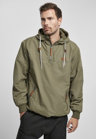 Brandit Between-season jacket in Green: front