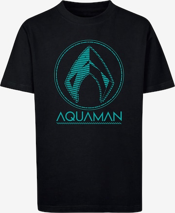 Maglietta 'Aquaman - Aqua' di ABSOLUTE CULT in nero: frontale