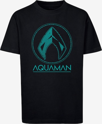 ABSOLUTE CULT Shirt 'Aquaman - Aqua' in Zwart: voorkant