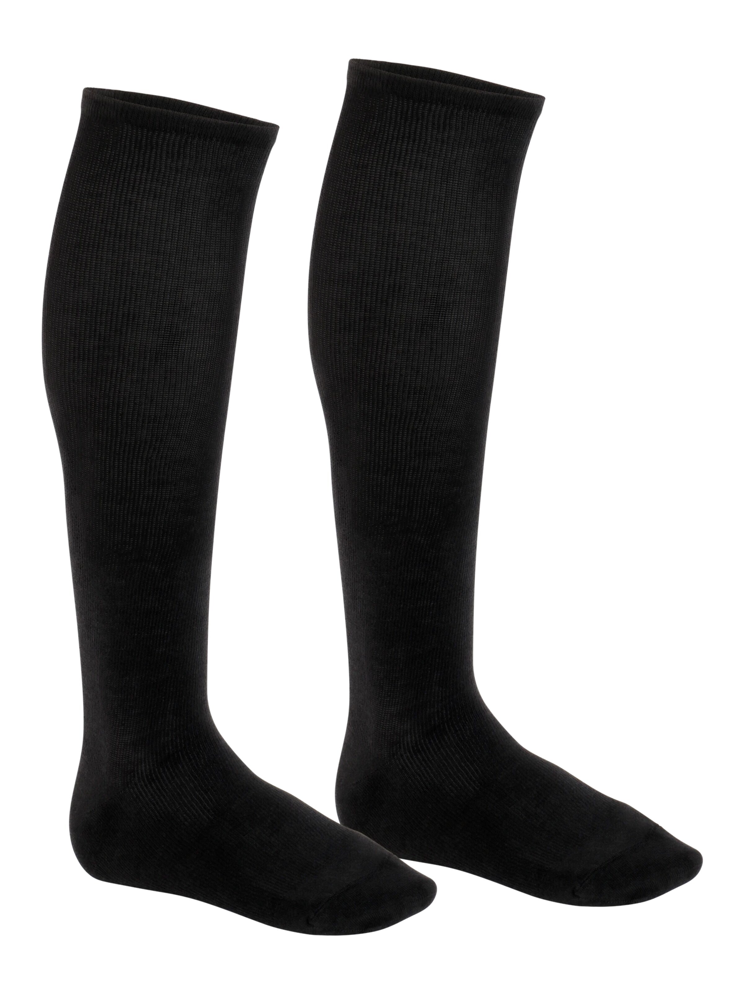 footstar Knee High Socks 'Traveller Light' in Black: front