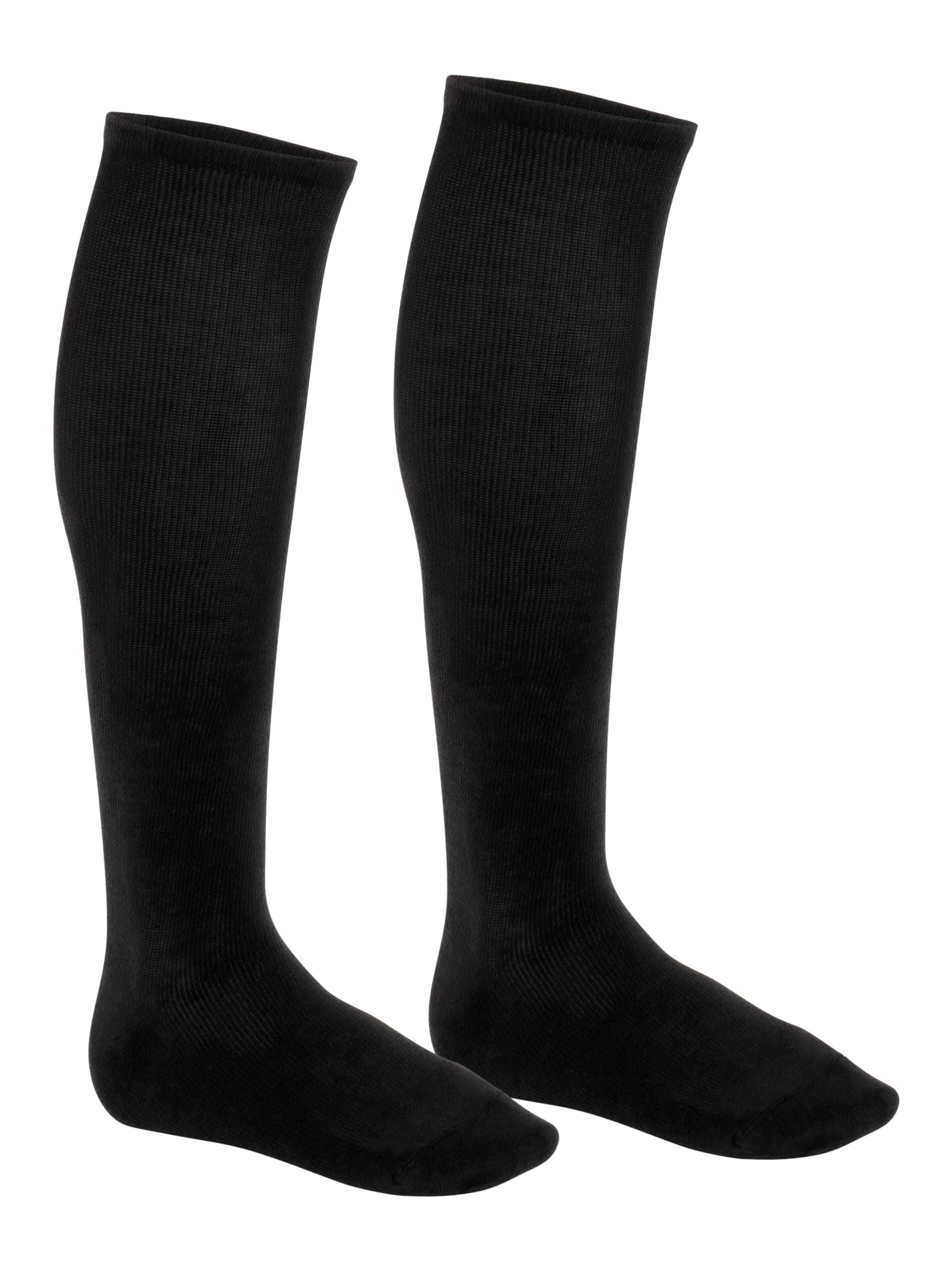 footstar Knee High Socks 'Traveller Light' in Black: front