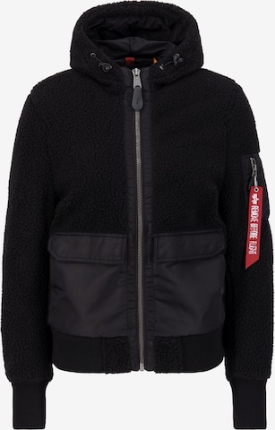 ALPHA INDUSTRIES Übergangsjacke in Schwarz: predná strana