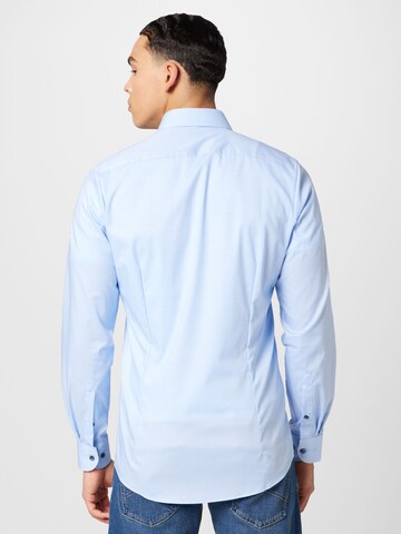 OLYMP Slim fit Button Up Shirt 'New York' in Blue