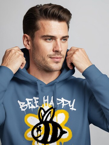 Neverless Sweatshirt 'Bee Happy' in Blue