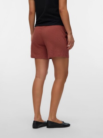 MAMALICIOUS Regular Pants 'MLIvy' in Brown