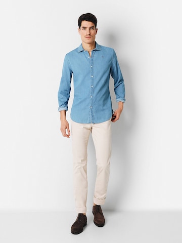 Scalpers Slim fit Button Up Shirt in Blue