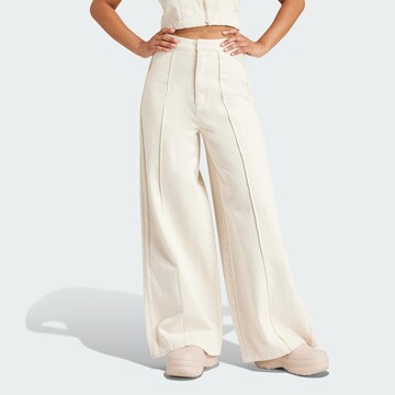 ADIDAS ORIGINALS Wide leg Jeans i beige: framsida