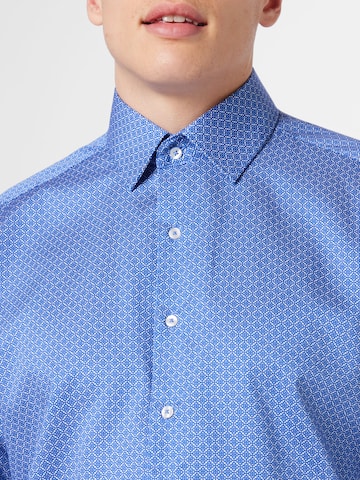 ETERNA Regular fit Button Up Shirt in Blue