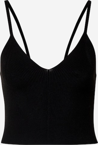 EDITED Knitted Top 'Keira' in Black: front