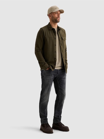 PME Legend Regular fit Button Up Shirt 'Shirt with two-tone herringbone texture' in Green