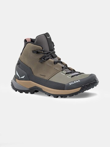 SALEWA Boots ' Puez Leather Mid Powertex ' in Braun