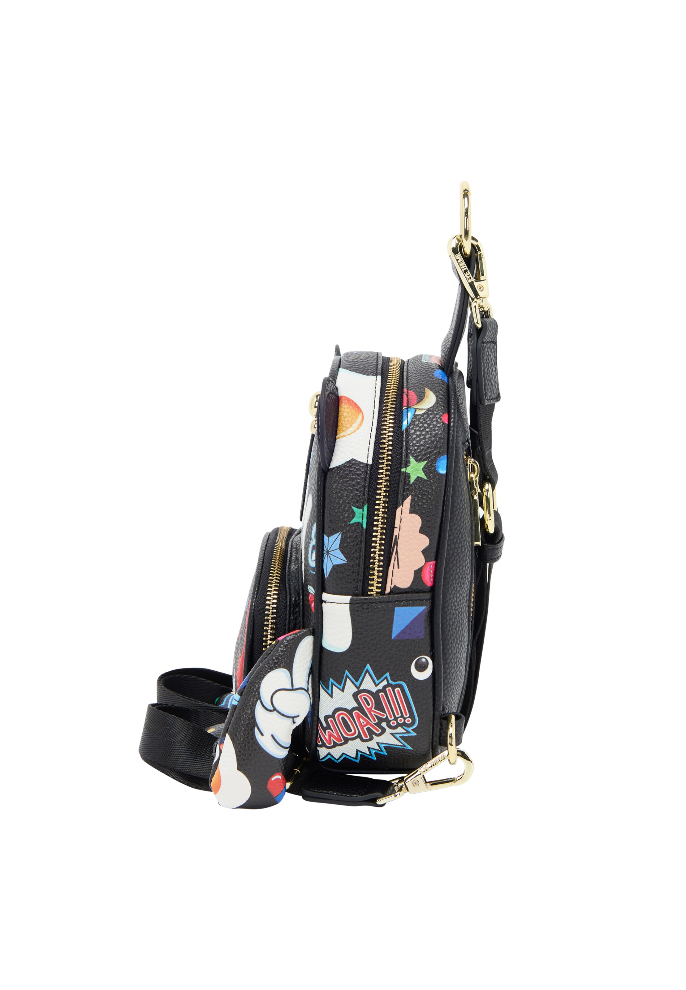 MYMO Backpack 'Pop Eyetheme' in Black