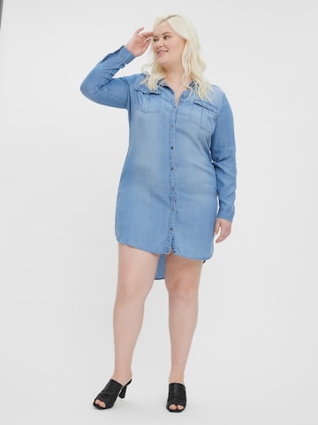 Vero Moda Curve Shirt Dress in Blue