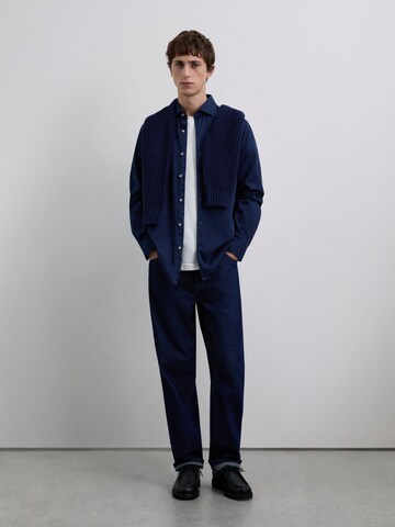 Scalpers Regular fit Overhemd 'Nos Seatle K' in Blauw