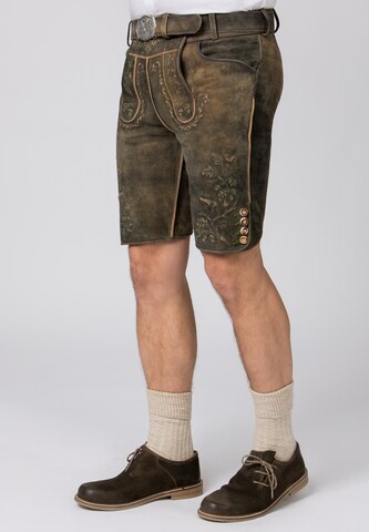STOCKERPOINT Regular Traditional Pants 'Alfredo' in Brown