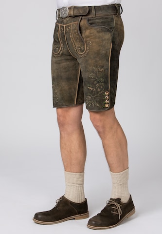 STOCKERPOINT Regular Traditional Pants 'Alfredo' in Brown