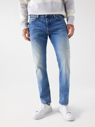 Salsa Jeans Slimfit Jeans in Blauw: voorkant