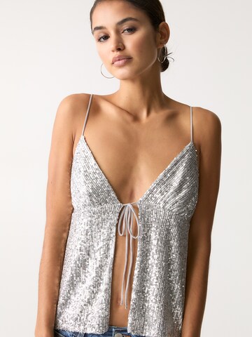 Pull&Bear Topp i silver