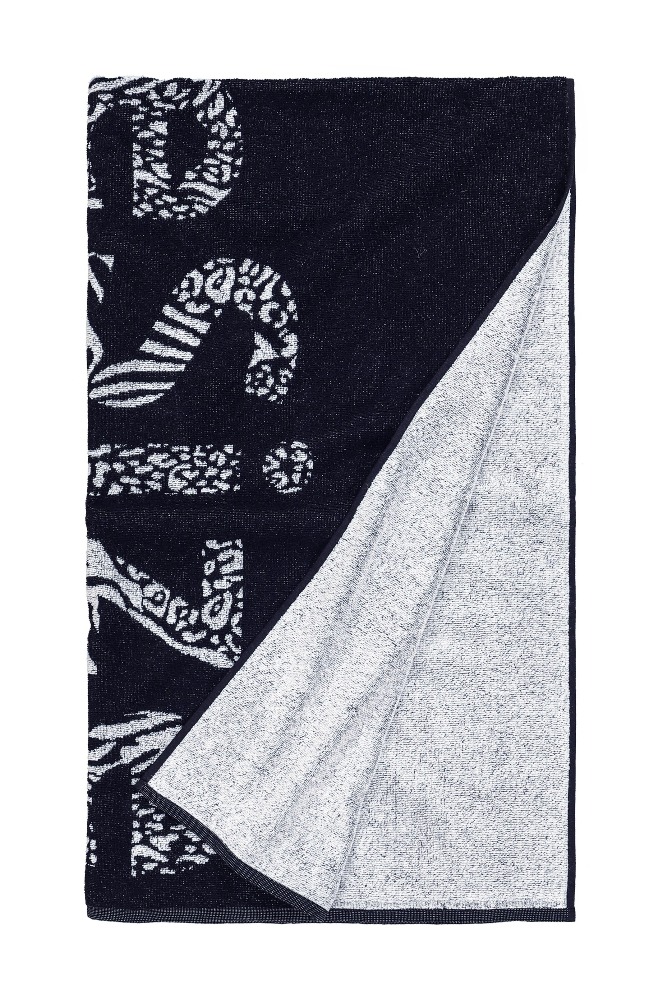 Ulla Popken Strandlaken in Zwart: voorkant