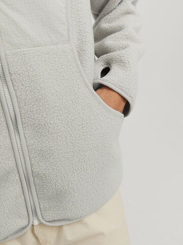 JACK & JONES Fleecejacke in Grau