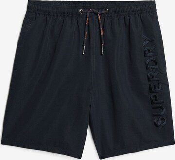 Shorts de bain Superdry en noir : devant