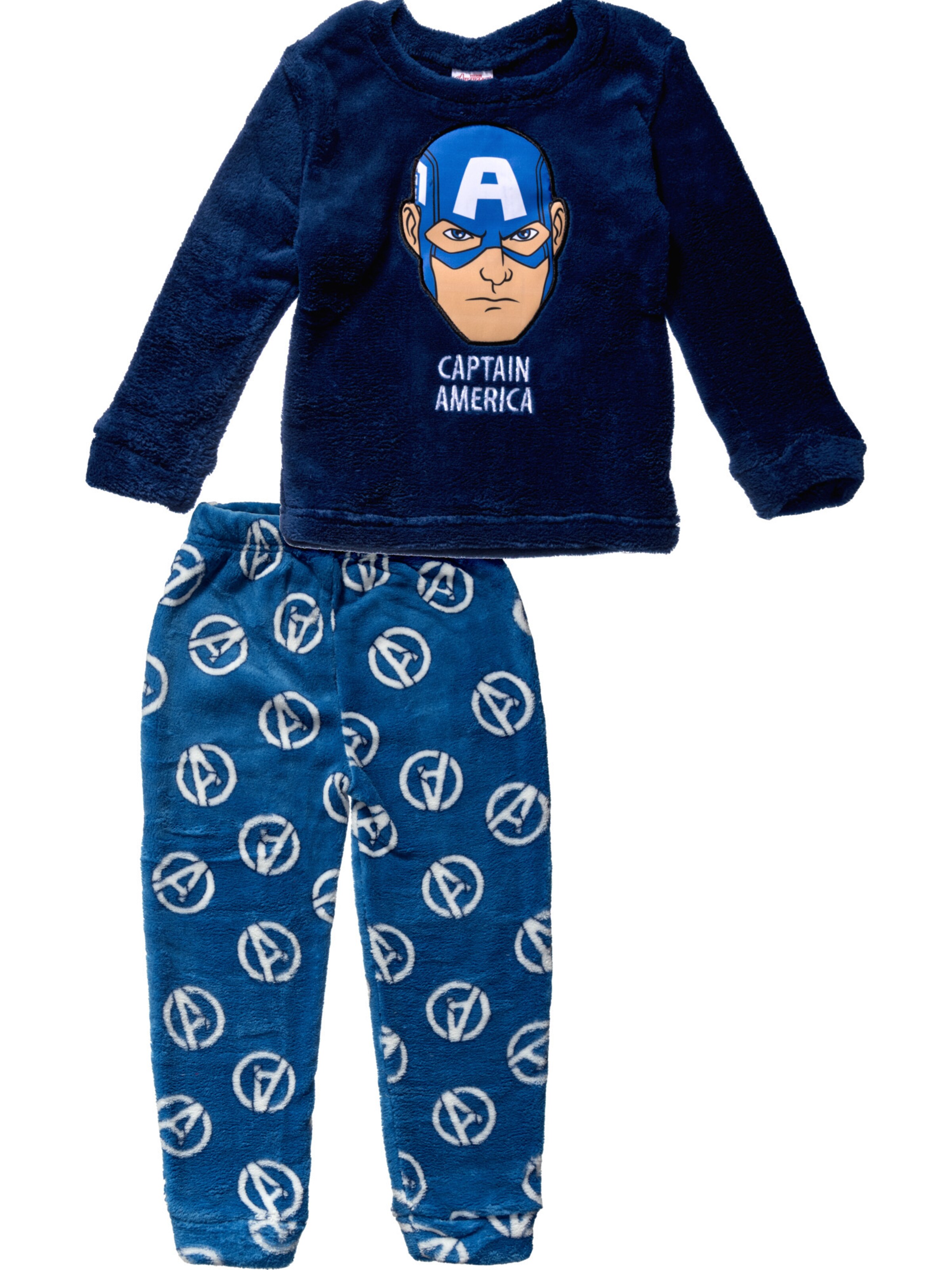 marvel Schlafanzug 'Captain America' in Blau: Vorderseite