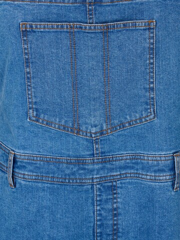 Zizzi Regular Latzjeans 'JEVLIA' in Blau