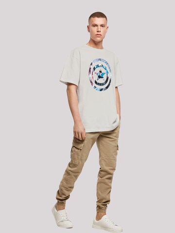F4NT4STIC Shirt 'Marvel Avengers Captain America Montage Symbol' in Grijs
