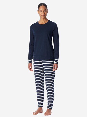 SCHIESSER - Pijama 'Casual Essentials' en azul