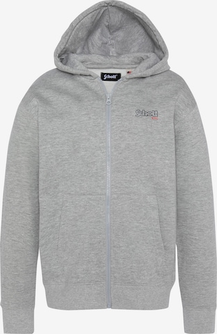Schott NYC Sweatshirt in Grey: front