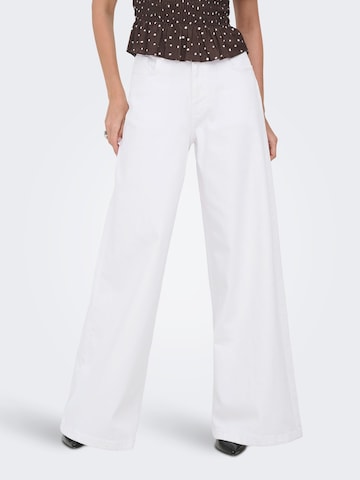 Wide Leg Jean 'ONLFrancesca' ONLY en blanc : devant
