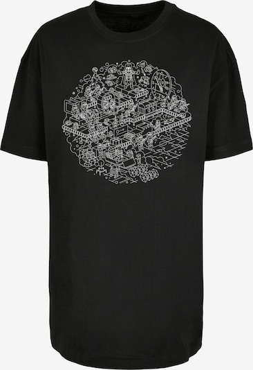 F4NT4STIC T-shirt 'Star Wars Christmas Death Star' en noir / blanc, Vue avec produit