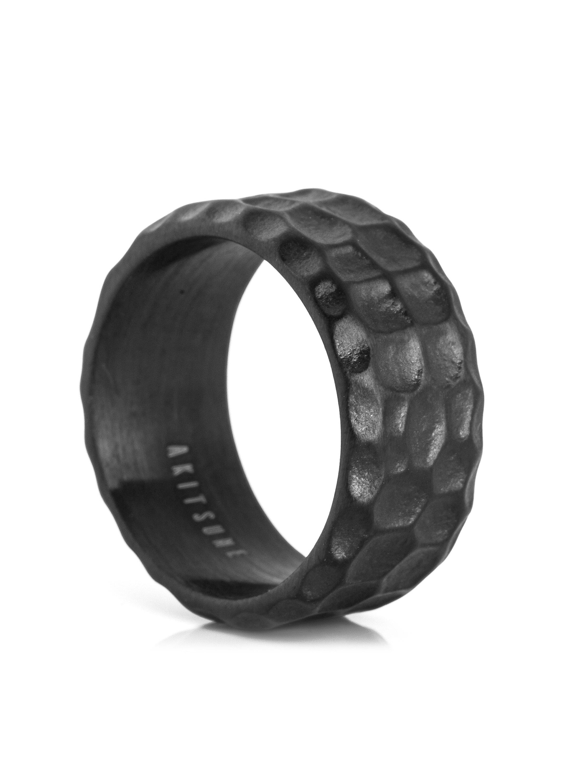 Akitsune Ring 'Terra' in Black: front