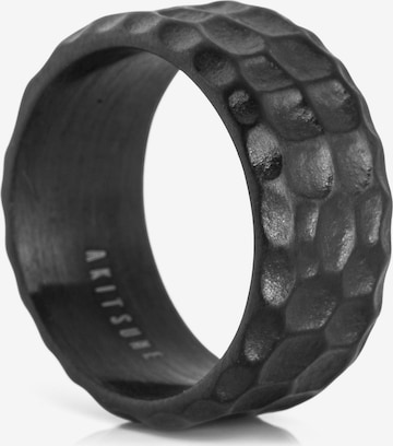 Akitsune Ring 'Terra' in Black: front