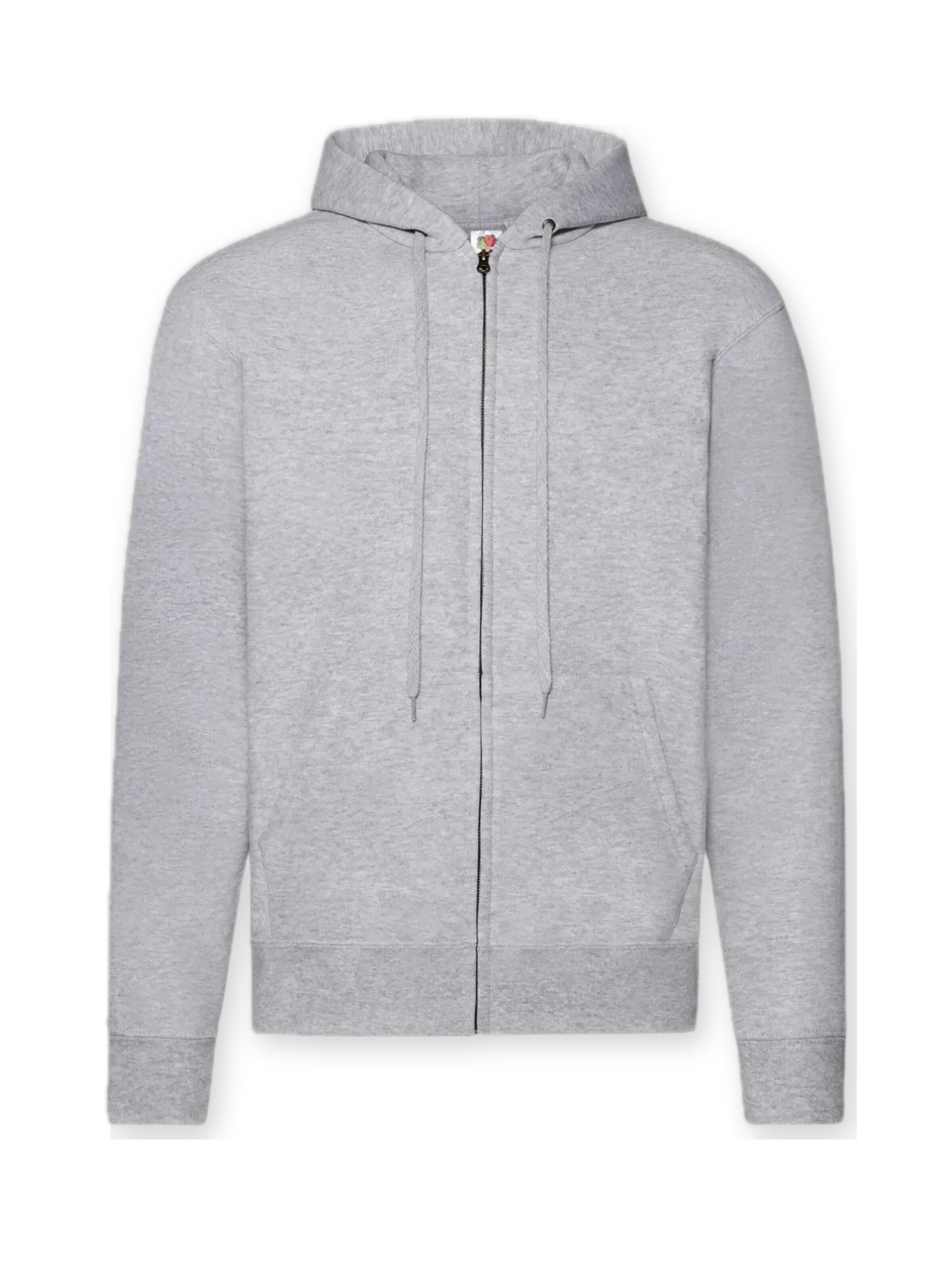 FRUIT OF THE LOOM - Sudadera con cremallera 'Zip Hoodie' en gris: frente