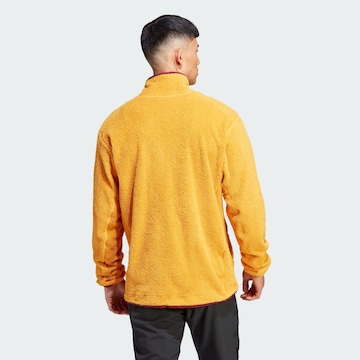 ADIDAS TERREX Athletic Sweater 'Xploric High-Pile-Fleece Pullover' in Yellow