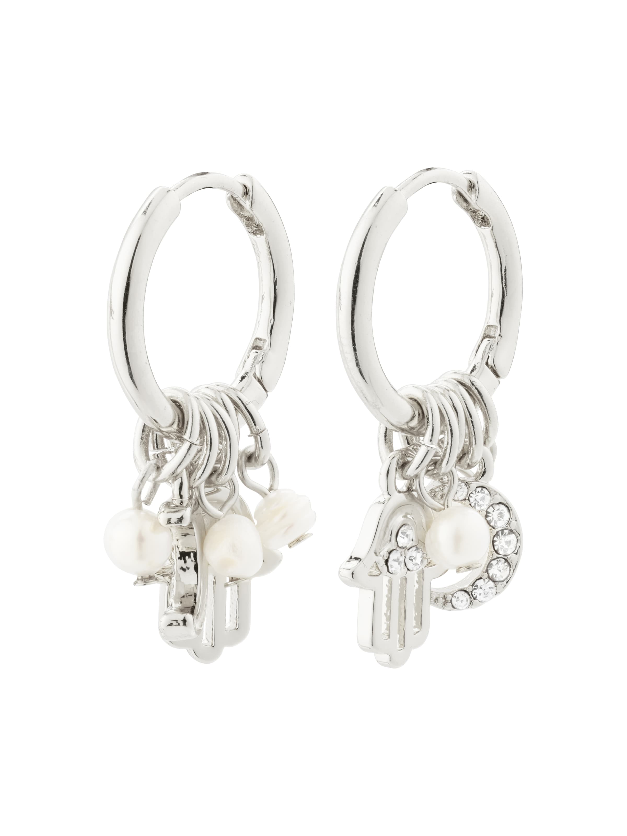 Pilgrim Náušnice 'Prucence' - Strieborná: predná strana