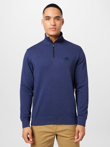 BOSS Sweatshirt 'Zetrust' in Blauw: voorkant