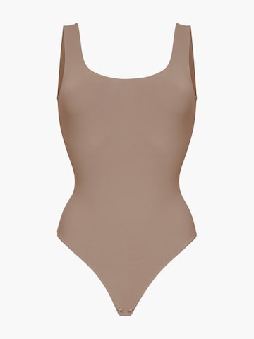 cfab (formerly creamy fabrics) Shapingbody 'Low Back - Body'‌‌‌‌‌‌‌‌‌‌ in Braun: Vorderseite