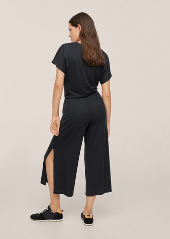 MANGO Wide leg Broek 'Ray-H' in Zwart