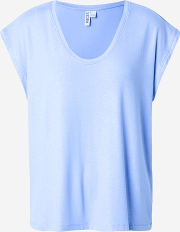 T-shirt 'PCALICE' PIECES Curve en bleu : devant