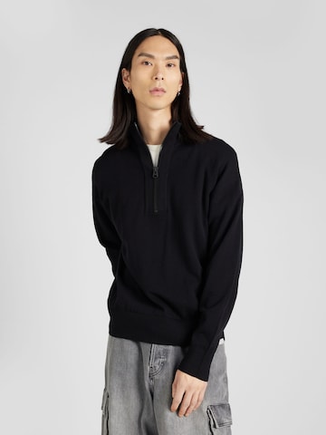 JACK & JONES Sweater in Black: front