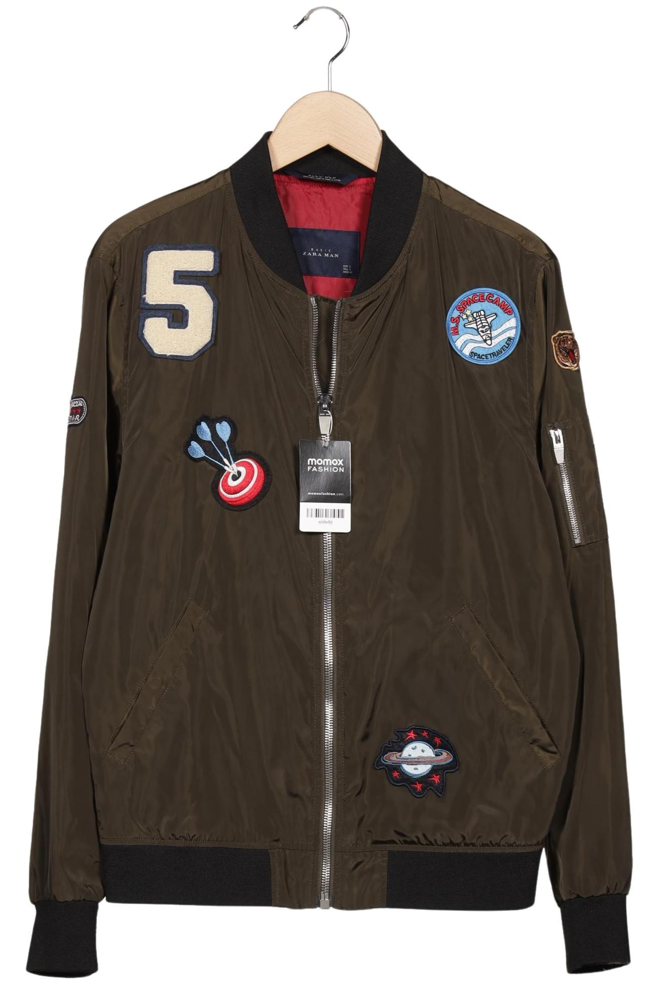 ZARA Jacket & Coat in L in Green: front