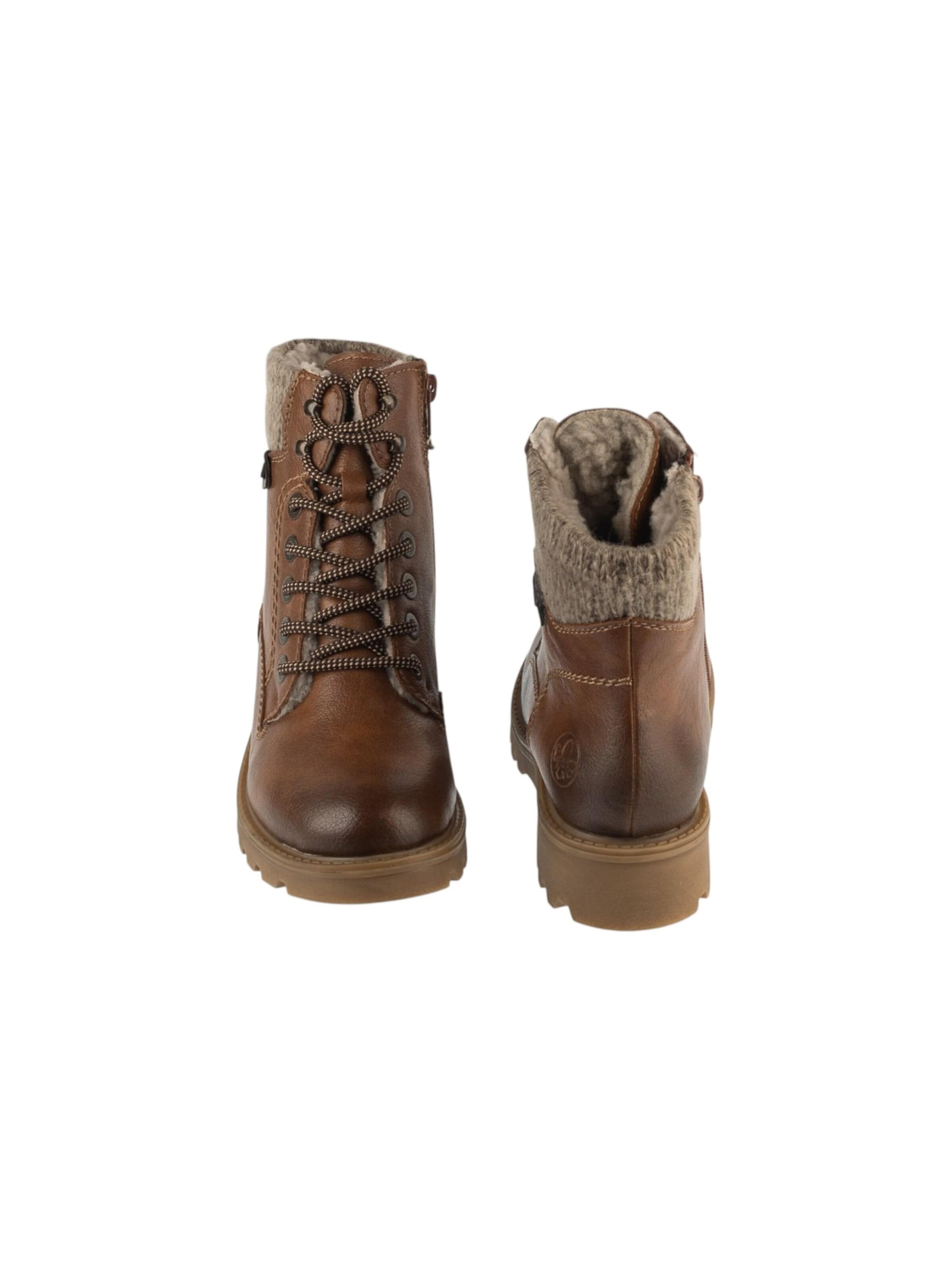 Bottes à lacets Rieker en marron