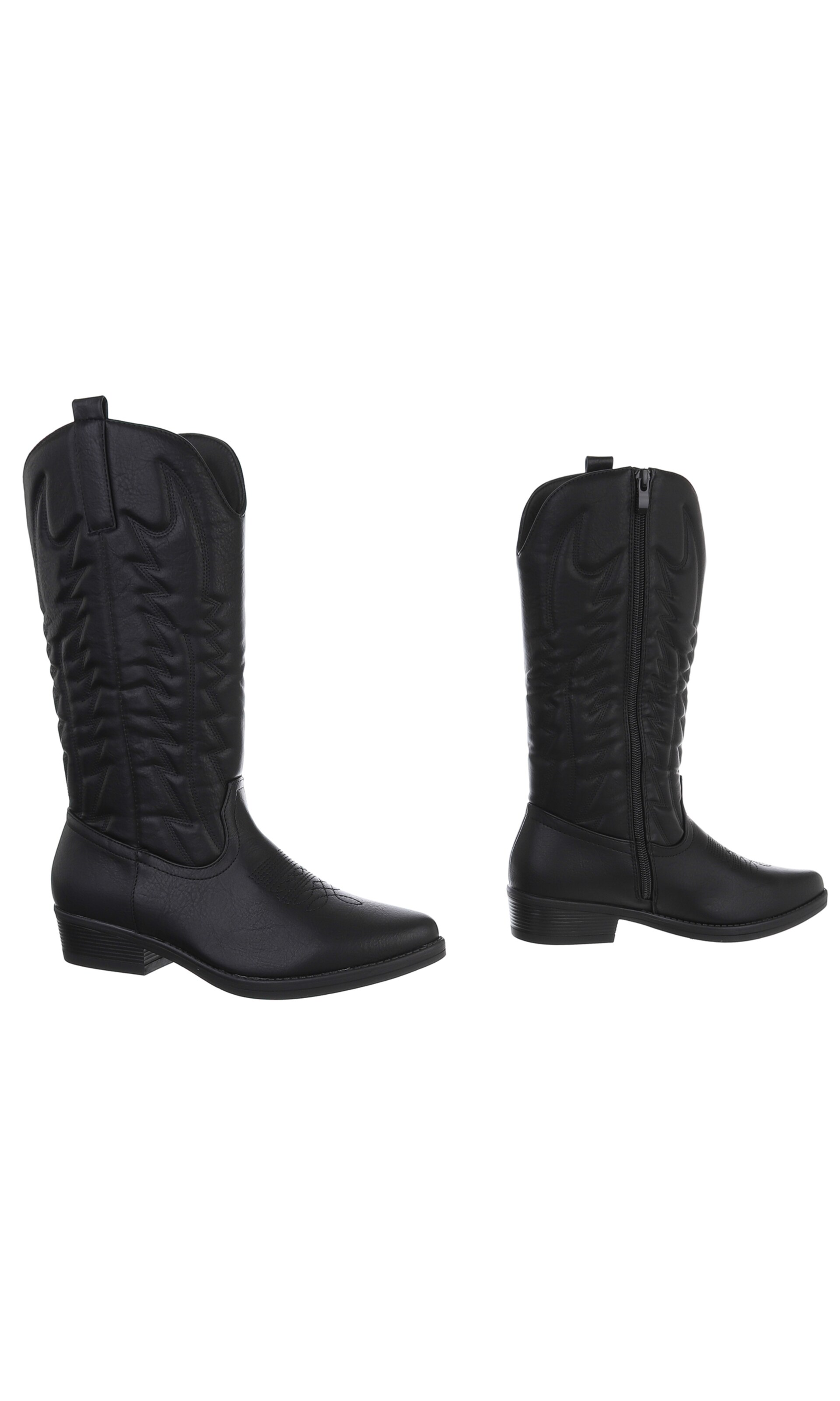 Ital-Design Cowboy Boots in Black